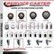 Service Caster 3.5'' SS Maroon Poly Swivel 1-7/8'' Expanding Stem Caster Set 2 Total Lock Brakes, 4PK SCC-SSEXTTL20S3514-PPUB-MRN-2S2-178 - alternate 4